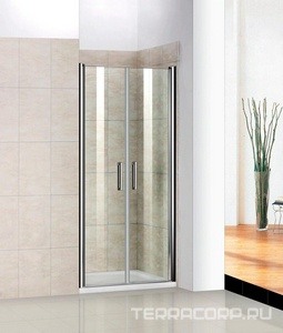 Двери распашные (2 ств.) Пандора SD 1000*1850 , стекло прозрач. профиль хром Good Door PANDORA ПД00057