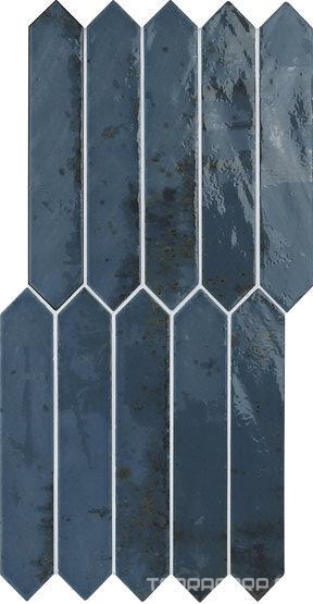 Керамическая плитка APE Ceramica Grunge Picket Blue 4,3x24,3 Синий, фото 4