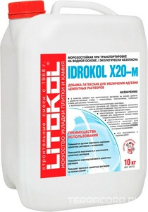 Добавка латексная для увеличения адгезии цементных растворов Idrokol x20-m 10 кг ZZ Litokol IdroKol LK-IK20