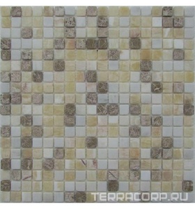 Мозаика Спектр-М Натуральный камень Мозаика из камня на сетке M20-098-15T 30.5x30.5 Комбинированный 