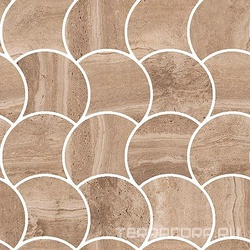 Mosaico Wavy Noce Nat/Rett ZZ |30x30