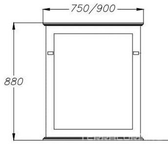Зеркало  80, цвет белый матовый, крепеж в комплекте ZZ Opadiris Палермо 00-00002351