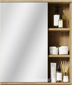 Зеркало-шкаф Onika  60.00У, без подсветки, с полкой и креплениями в комплекте,  дуб галифакс (светлое дерево), ZZ Onika Легран 206071 / к.т.437154