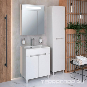 Тумба подвесная 65 см, без раковины, 1 выдвижной ящик,  цвет белый Aqua de Marco OLIVIA 2065COLI/H