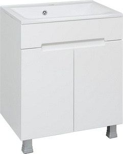 Тумба подвесная 65 см, без раковины, 1 выдвижной ящик,  цвет белый Aqua de Marco OLIVIA 2065COLI/H