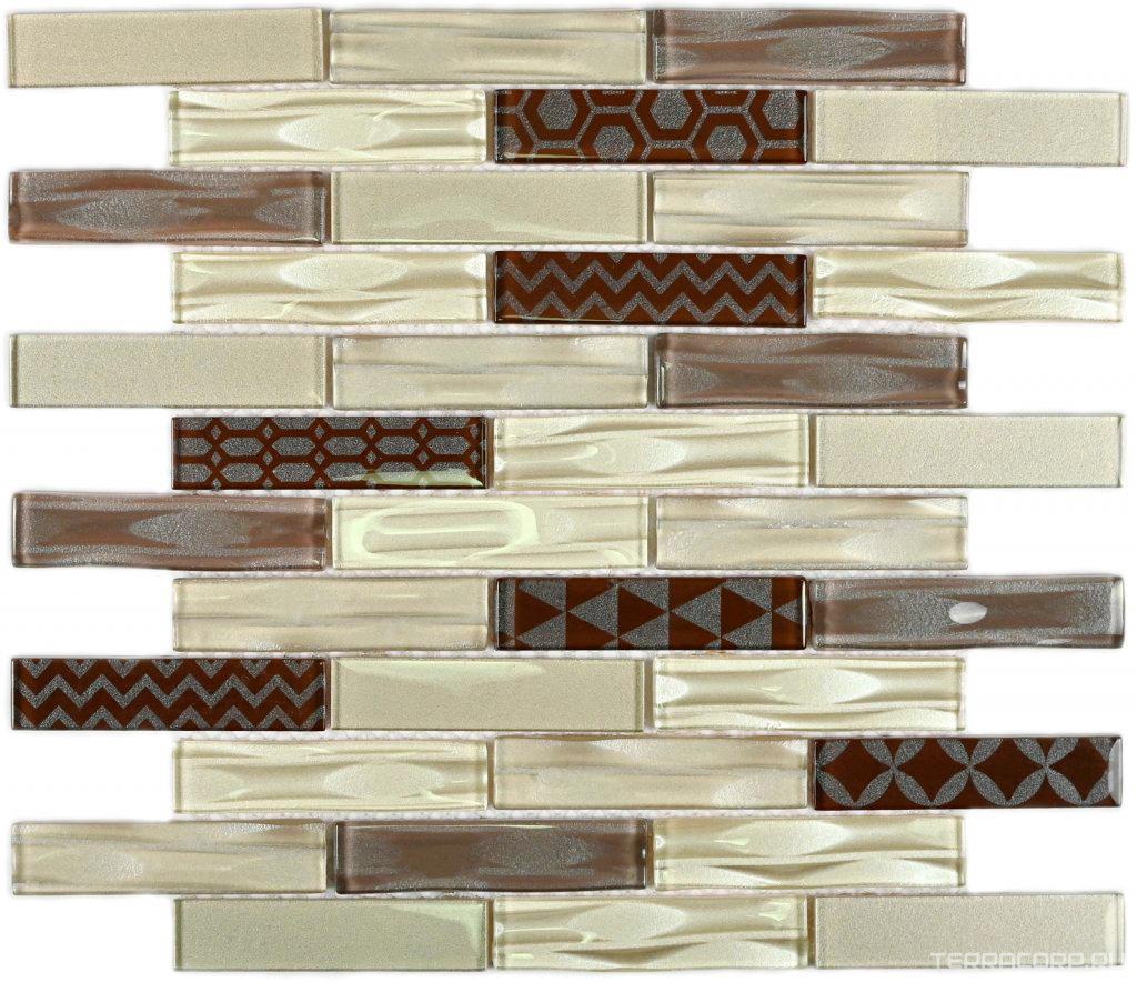 Мозаика Bonaparte Мозаика стеклянная Optima Brown (23x98x6) 30x30 Комбинированный, фото 3