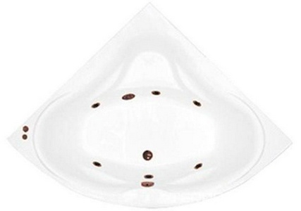 Ванна 150х150хh58,5(49)см, аэромассаж (бронза), на раме, слив/перелив и панель в компл.,  ZZ Thermolux Galateya ВАННА 150х150  GALATEYA + аэромассаж(бронза)