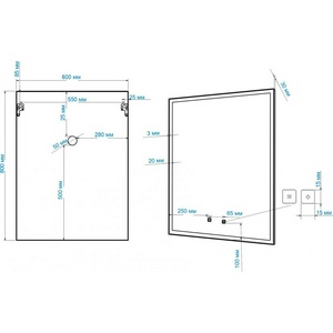 Зеркало Art&Max Arezzo 60х80 черное ZZ Art & Max Romantic AM-Are-600-800-DS-FC-H-Nero / к.т. 420303