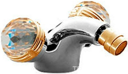 Смеситель для биде, с д/к, (цв. хром/золото), Okay Swarovski XX