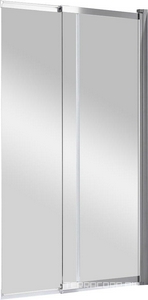 Штора на ванну, 2-х секц., раздвижная, (правая/левая), 800хh1500мм, (проф. хром, стекло 5мм прозрачное),  ZZ Cezares Slider SLIDER-VF-11-80/150-C-Cr