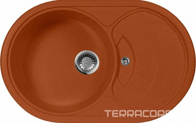 Мойка кухонная AquaGranitEx M-18s терракот| 50x78x20