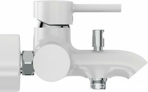 Смеситель для ванны, (цв.белый матовый / хром), Сeraline KL Ideal Standard ceraline BC199U5