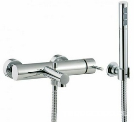 Смеситель для ванны (лейка, шланг, 2 кронштейна в компл), (цв. хром) Vela ZZ