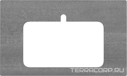 Столешница из керамогранита Про Дабл 80, с вырезом под раковину, серая (спец. изделие декоративное) ZZ