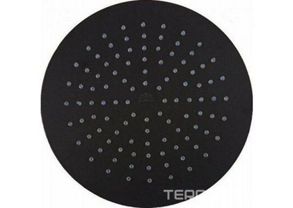 Душ верхний, стационарный, круглый d300мм, G 1/2, антикальц., (латунь цв.черный матовый), Master King  ZZ Paffoni Универсал ZSOF079NO