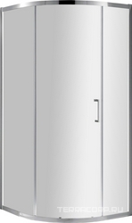 Душевой уголок (980-1005)-(980-1005)х1950 мм, 1/4 круга, (стекло прозр.Idrorepellente 6мм, фурн.цв.хром), Molveno ZZ