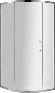 Душевой уголок (980-1005)-(980-1005)х1950 мм, 1/4 круга, (стекло прозр.Idrorepellente 6мм, фурн.цв.хром),  ZZ Cezares Molveno MOLVENO-R-1-100-C-Cr-IV