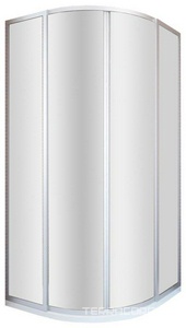 Душевое ограждение 90*90 см, стекло прозрачное, профиль мат.хром, без поддона ZZ GuteWetter Practic Round PRACTIC ROUND GK-401/MCR/1/90x90