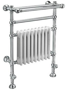 Полотенцесушит.напол.с радиат.560х295хh972.5мм,подвод из пола int.484мм,(цв.хром/радиат цв.бел.),краны в компл.(НА ЗАКРЫТ.СИСТ.ОТОПЛЕНИЯ) ZZ Margaroli Armonia 9-203/CR