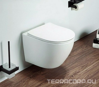 Сет: инсталяция + унитаз подвесной  безободковый + крышка-сиденье с микролифтом, цв. белый, ZZ Azario Grado AZ-8010-1000+AZ-0046 SP