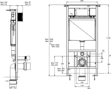 Сет: инсталяция + унитаз подвесной  безободковый + крышка-сиденье с микролифтом, цв. белый, ZZ Azario Grado AZ-8010-1000+AZ-0046 SP