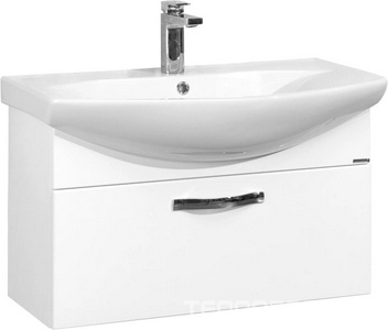 Тумба "" 80, подвесная, без раковины 1WH207783, цв. белый ZZ Aquaton Ария 1A141701AA010