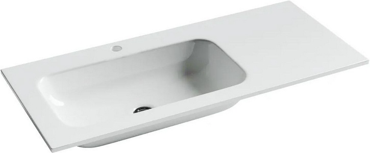 Раковина для мебели, чаша слева, 1010х457 мм, цвет белый Ceramica Nova Element CN7014