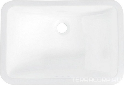 Раковина встраиваемая под столешницу, прямоугольная 530х370хh210мм, без отв.для смесителя, с переливом, (цв.белый глянцевый), BelBagno ZZ BelBagno Универсал BB1006