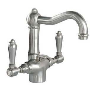 Смеситель для раковины на 1 отв. с д/к (цв. матовый хром, ручки  El Capitan), Nicolazzi ZZ Nicolazzi Tradizionale 1432 CB 69