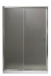 Дверь для душа, в нишу 1100хh1850мм, раздвижная, 1 дверь, 1 неподв.секция, правая/левая, (стекло рифленое Punto 5мм, фурн.цв.хром), Uno ZZ