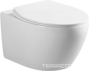 Унитаз подвесной безободковый, сиденье ультратонкое soft close, цвет белый, Felice ZZ