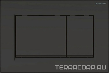 Клавиша двойного смыва, (панель и клавиши цв.черный матовый), Sigma30 ZZ
