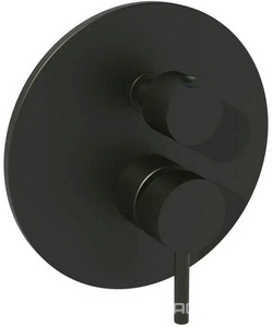 Смеситель для душа, встраиваемый в стену, девиатор-картридж, 2 положения+1 комбо, (цв.черный матовый),  ZZ Paffoni Light LIG018NO