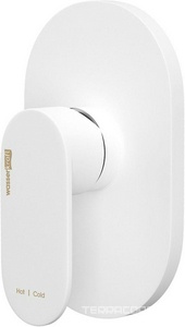 Смеситель для душа, встраиваемый в стену, встраиваемая часть в компл., (цв.белый),  ZZ Wasserkraft Mindel 8551