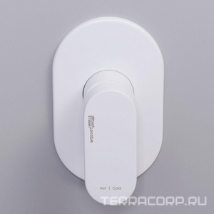 Смеситель для душа, встраиваемый в стену, встраиваемая часть в компл., (цв.белый),  ZZ Wasserkraft Mindel 8551