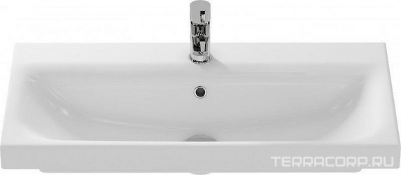 Раковина встраиваемая сверху Cersanit Moduo slim 80 для тумбы Aqwella Smart 80, цв. белый, фарфор ZZ