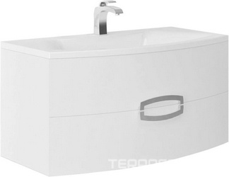 Тумба 90х50хh48см, подвесная, под раковину, (цв.белый, ручки цв.хром), Marine ZZ
