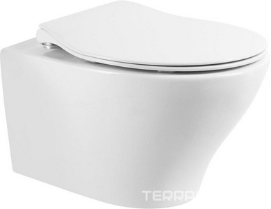 Унитаз подвесной, безободковый 520х370х325мм, без сиденья, крепёж в компл., Acqua ZZ BelBagno ACQUA BB340CHR