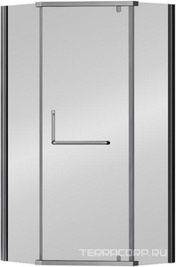 Душевое ограждение, пятиугольное, двери распашный 90*90*h195 cм, cтекло прозрачное, профиль графит Veconi RV RV36GR-90-01-C5