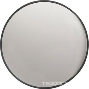 Зеркало круглое 77х77х3см, рамка сталь цв.черный матовый,  ZZ Jorno Steal Ste.02.77/B