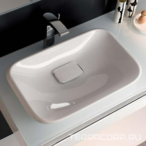 Крышка сливного отверстия раковины, (керамика цв.белый),  ZZ Geberit MyDay 595775000