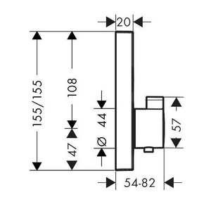 Термостат встраиваемый в стену, с двумя запорными вентилями, внешняя часть без скрытой арт.01800180, (цв.полированное золото),  ZZ Hansgrohe ShowerSelect 15763990