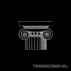 Декор Авеллино черный Капитель B500 XX |15х15