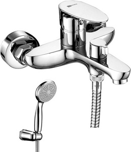 Смеситель для ванны/душа Nero c ручным душем, держателем, цвет хром Lemark nero LM0214C