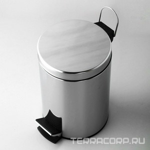 Мусорное ведро K-612 12 л с педалью д/открывания крышки, цв. хром ZZ Wasserkraft Универсал K-612