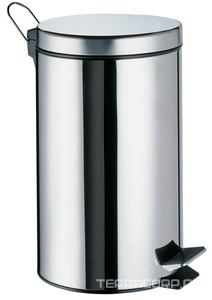 Мусорное ведро K-612 12 л с педалью д/открывания крышки, цв. хром ZZ Wasserkraft Универсал K-612