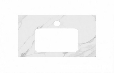 Cтолешница из плитки для мебели Plaza, 120 см, для раковин, встраиваемых снизу, "Монте тиберио натуральный" XX