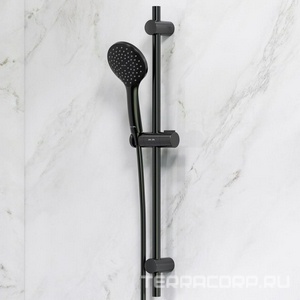 Душевой набор  (ручн. душ 1 функций, штанга 70 см, шланг 1750см, крепл. ), черный AMPM Gem F0190022