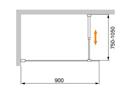 Стекло для шторки на ванну  900х1550 мм  ZZ Cezares Liberta LIBERTA-90-C Запчасть