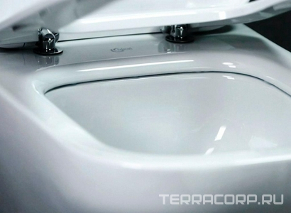 Унитаз подвесной 365х535мм, безободковый Aquablade, без сиденья, крепёж в компл.,  Ideal Standard Tesi T007901